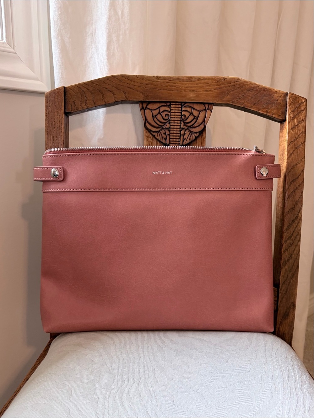 Soft Pink Vegan Leather Clutch or Device Sleeve